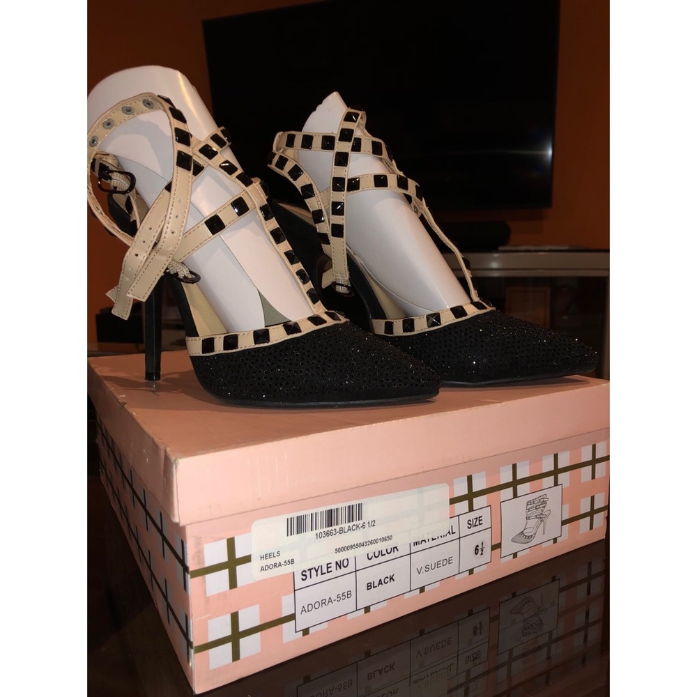 Worn once beautiful studded heels
